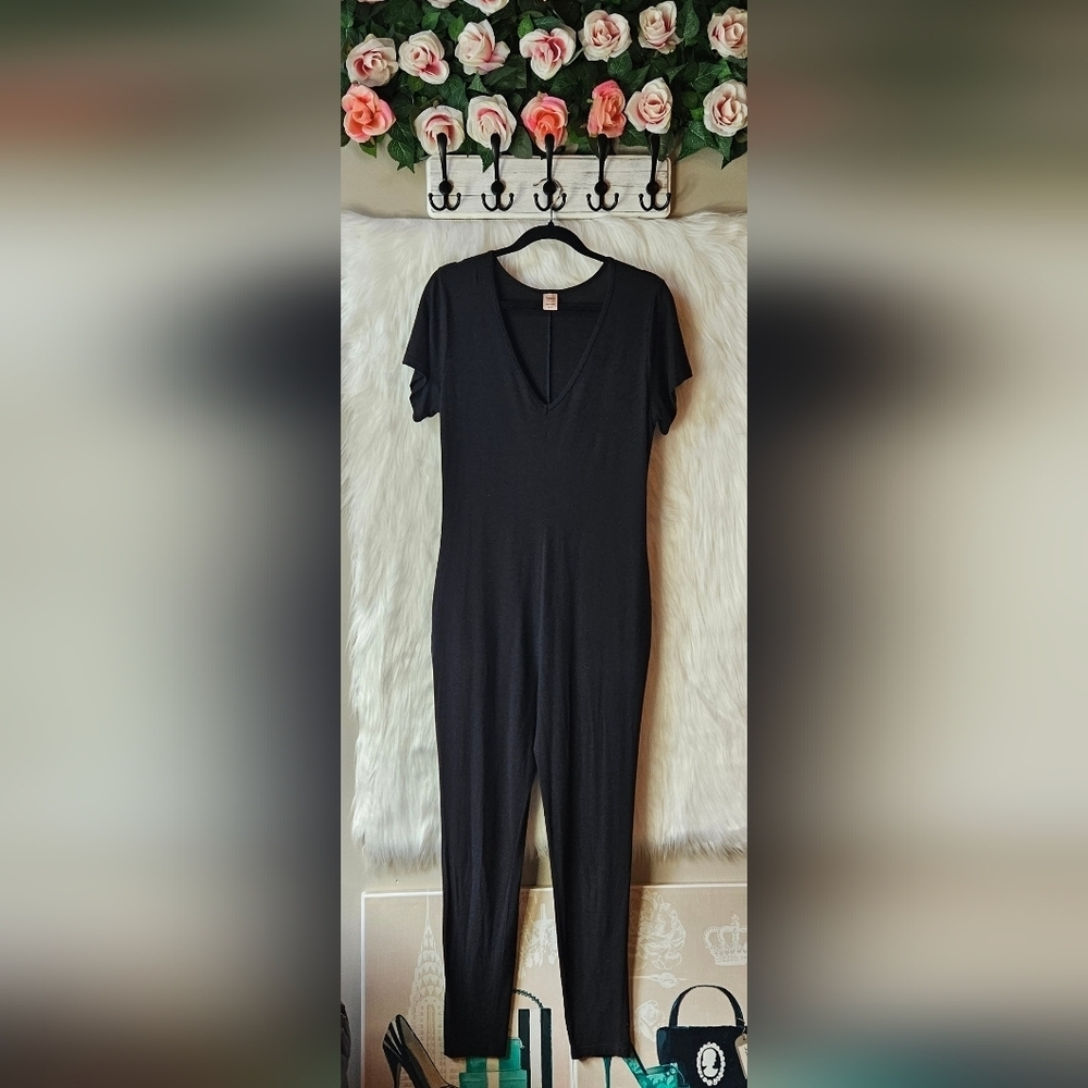 Smash + Tess Classic Black V-Neck Jumpsuit